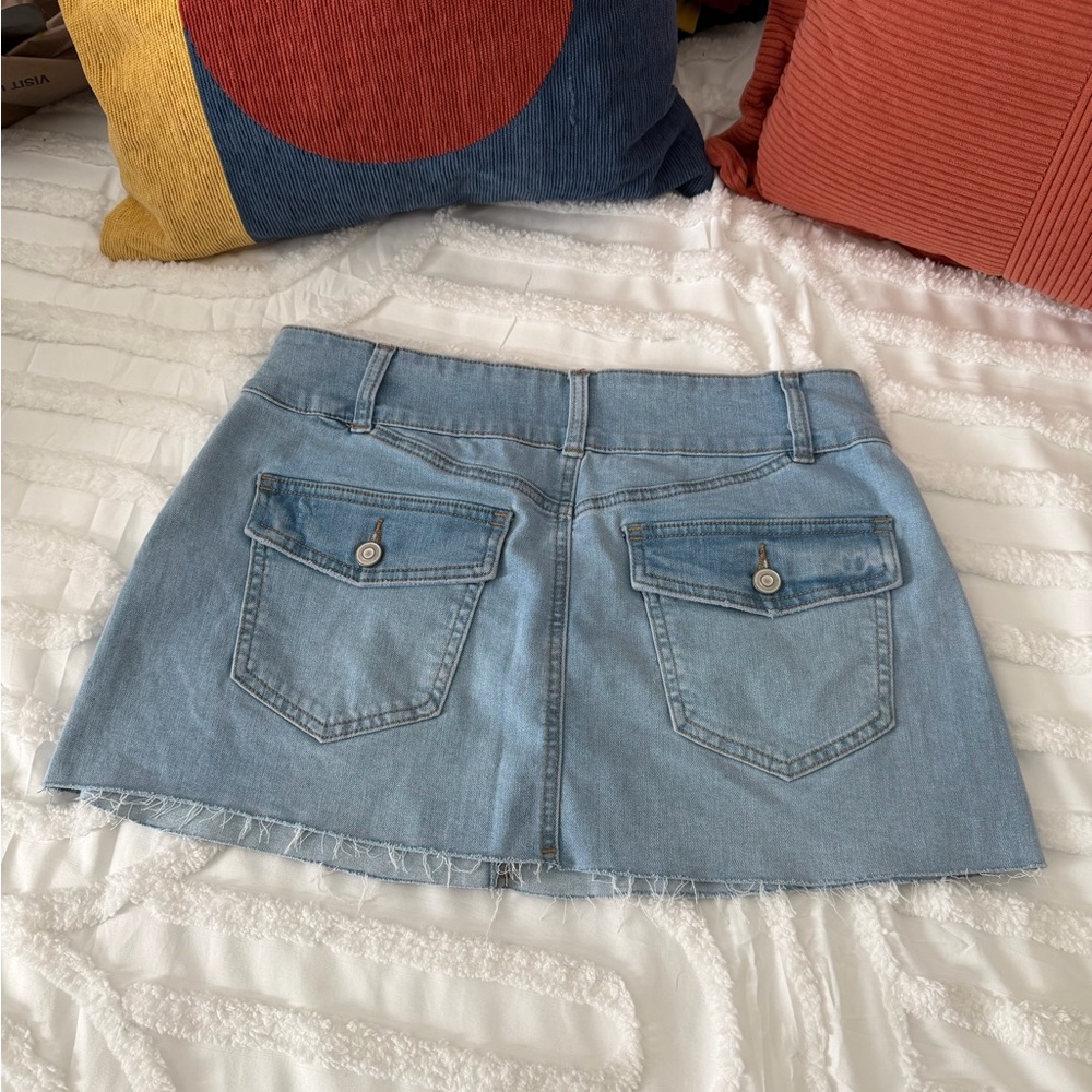 Celebrity Pink Light Blue Mini Skirt
